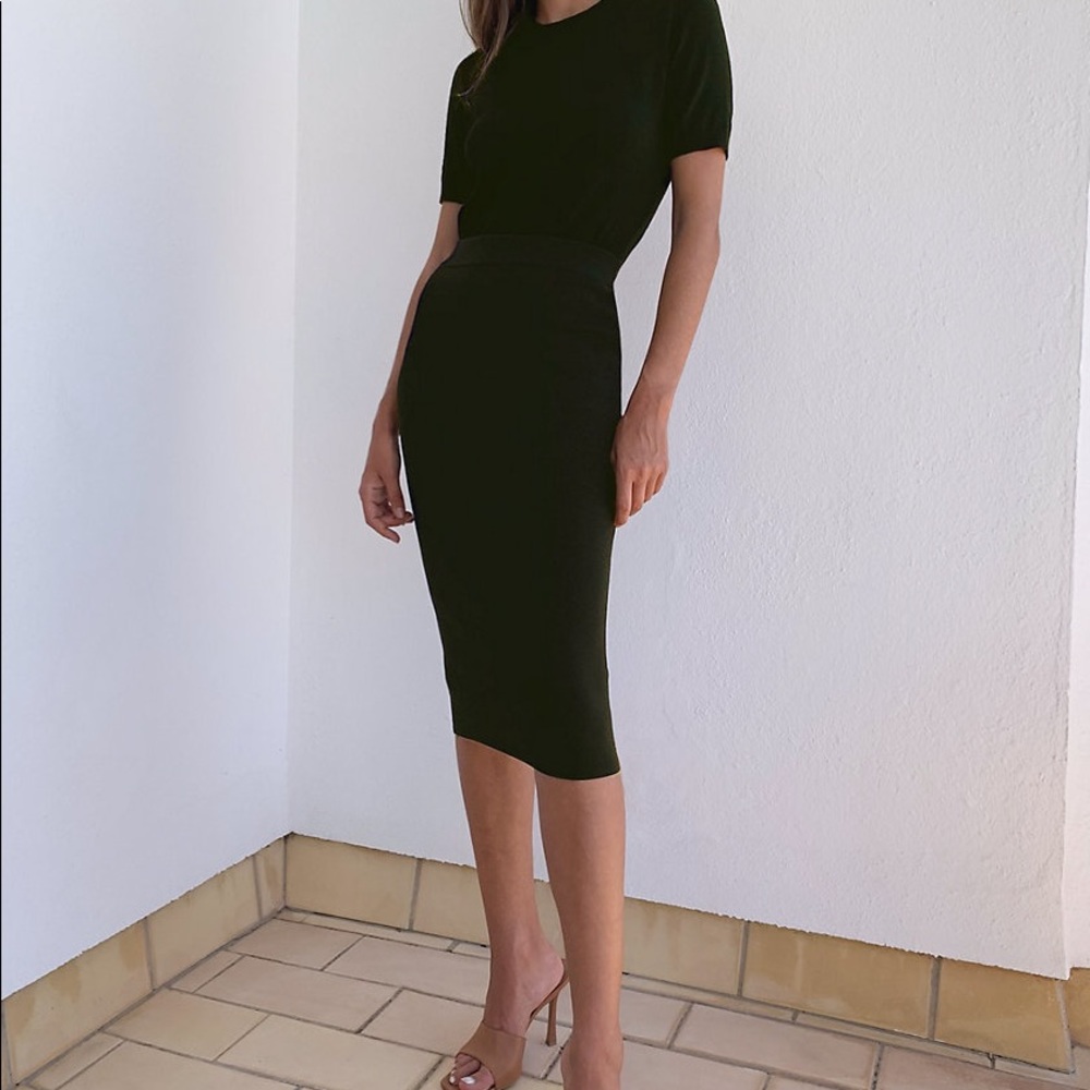 NWT Aritzia Babaton Sculpt knit tube skirt